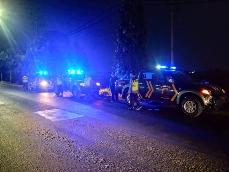 foto: Personel gabungan Rayon IV Polres Tegal mengikuti apel sebelum melaksanakan patroli skala besar untuk mengantisipasi gangguan kamtibmas di wilayah hukum Polsek Margasari, Balapulang, dan Pagerbarang TargetNews.ID/Istimewah