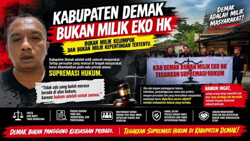 Ilustrasi — Penegakan supremasi hukum di Kabupaten Demak harus mengedepankan fakta, bukti, transparansi, dan asas praduga tak bersalah.