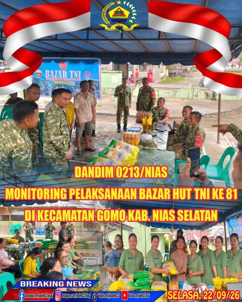Sambut HUT ke-81 TNI, Kodim 0213/Nias