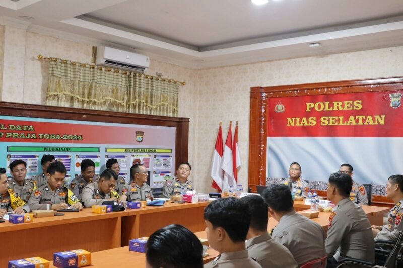 Polres Nias Selatan, AKBP Alfian Tri Permadi, Bhabinkamtibmas, Anev Bhabinkamtibmas, Kamtibmas, Kepolisian, Nias Selatan