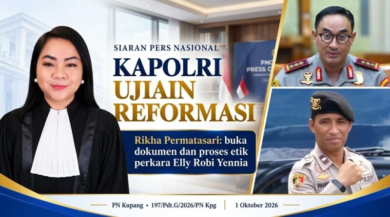 Advokat Rikha Permatasari, Ketua Tim Kuasa Hukum Elly Robi Yennia, saat menyampaikan pernyataan terkait gugatan perdata yang tengah bergulir di PN Kupang.