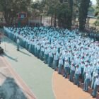 Foto ist : Kapolres Batu AKBP Panji Gedhe Prabawa, gembleng wawasan Kebangsaan Siswa SMA 2 Batu.