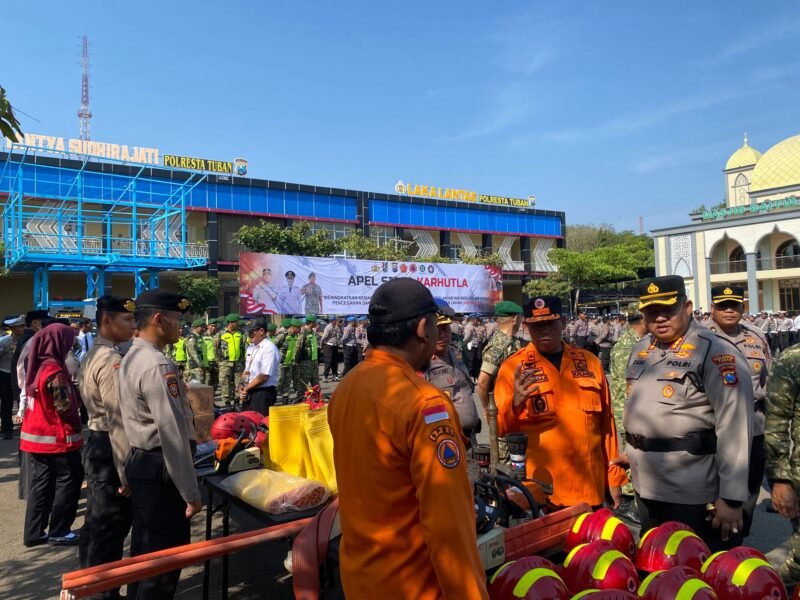 Hadapi Kemarau Panjang, Polresta Tuban bersama Instansi Lintas Sektoral Siaga Bencana Karhutla