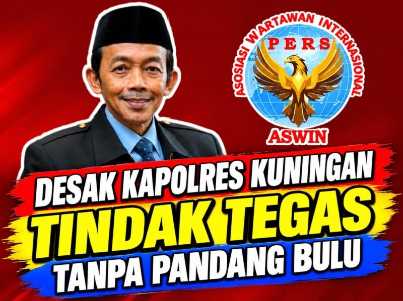 Aceng Syamsul Hadie (ASH) mendesak Polres Kuningan menangani laporan dugaan ancaman terhadap wartawan secara profesional, transparan, dan tanpa tebang pilih.