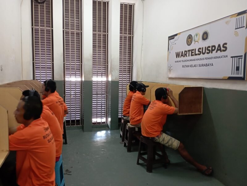 Fasilitas Wartelsuspas Rutan Kelas I Surabaya Diharapkan Menjaga Kondisi Psikologis Warga Binaan