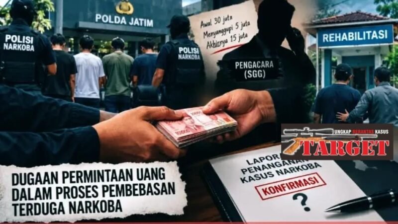 penanganan kasus narkotika di Kabupaten Pasuruan. Dugaan permintaan uang dalam proses pembebasan seorang terduga berinisial AMN masih memerlukan klarifikasi dan verifikasi dari pihak terkait.